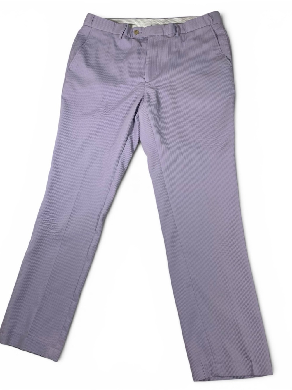 Men's Lavender Chino Pants - Classic Straight Fit Size L